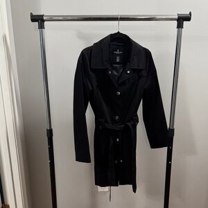 Simple Elegant Black Trench Coat